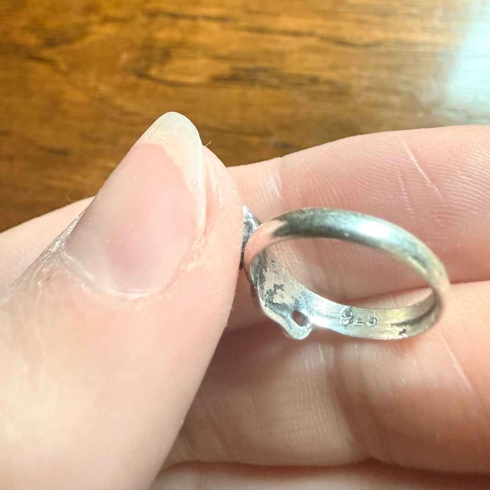 Tiny Sterling Mouse Ring - image 4